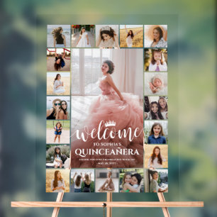 Quinceañera Bienvenue Photo Collage 15e anniversai