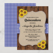 Quinceanera Birthday Party Sunflower BBQ Invite Kaart (Voorkant / Achterkant)
