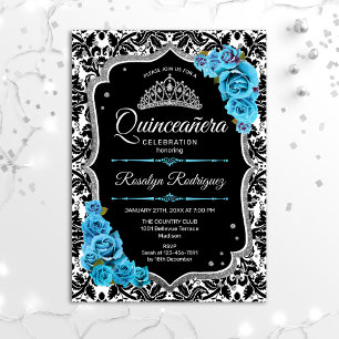 Quinceanera - Black Blue Silver Kaart