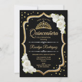 Quinceanera - Black Gold White Kaart (Voorkant)