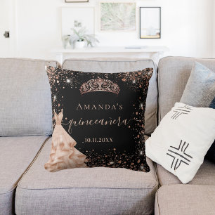 Quinceanera Black roos goutiara jurk Kussen