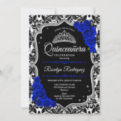 Quinceanera - Black Royal Blue Silver Kaart (Voorkant)