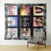 Quinceanera Black Silglitter fotocollage Wandkleed (In Situ (horizontaal))