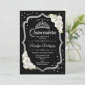 Quinceanera - Black Silver White Kaart (Staand voorkant)