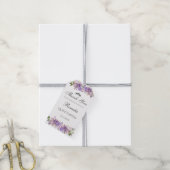 Quinceanera Bloemen Paarse Cadeaulabel (Met Touw)
