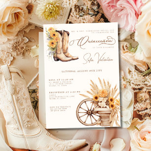 Quinceañera Bloemrijke Charro Zonnebloem Landelijk Kaart