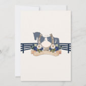 Quinceanera Blue Charra, Aquarelle Invitation (Dos)