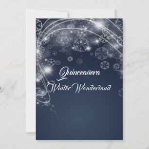 Quinceanera Blue Winter Wonderland Kaart