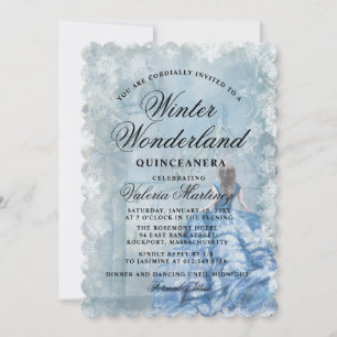 Quinceanera Blue Winter Wonderland Princess Kaart