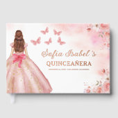 Quinceañera Blush Floral Princess Butterflies Gold (Recto)
