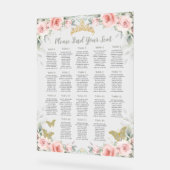 Quinceañera Blush Floral Salie Groene Zitplaats Acryl Bord (Hoek)