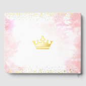 Quinceañera Blush Pink Crown Script Real Gold Foil (Verso)
