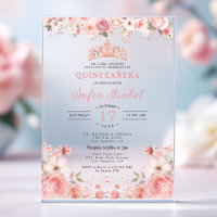 Quinceañera Blush Pink Rose Floral