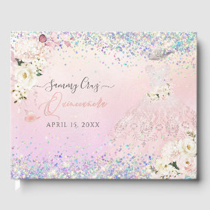 Quinceanera Blush Princess Glitter Jurk Confetti G Gastenboek