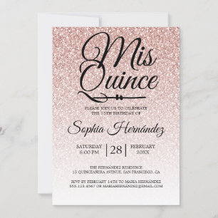 Quinceañera Blush Roze Glitters 15e Verjaardag  Kaart