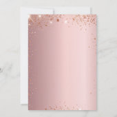 Quinceanera blush roze roze roze roodbruine goudju kaart (Achterkant)