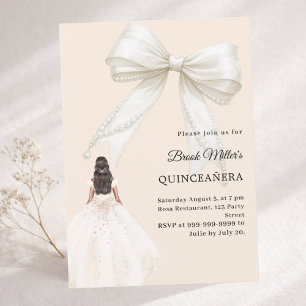 Quinceanera boog ivoor jurk champagne goud kaart