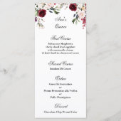 Quinceanera bordeaux menu Modèle (Devant)