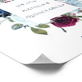 Quinceañera Bourgogne, Berry & Affiche de bienvenu (Coin)