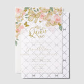 Quinceanera Butterfly Invitation Libellé espagnol (Décalage (Invitation))