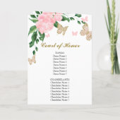 Quinceanera Butterflys Roze Blush Gown Programma's (Achterkant)