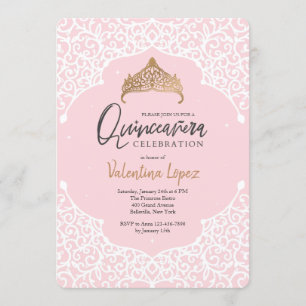 Quinceañera Celebration Invitation Kaart