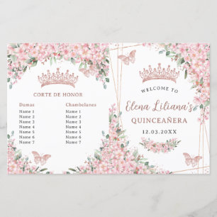 Quinceañera Cherry Blossoms Roos Gold Programma
