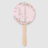 Quinceañera Cherry Blossoms Roos Gold Programma Handwaaier (Achterkant)