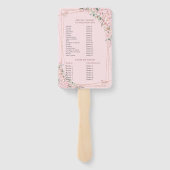 Quinceañera Cherry Blossoms Roos Gold Programma Handwaaier (Achterkant)