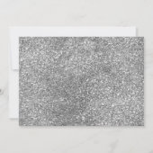 Quinceanera Chic Rood Zilveren Jurk Glitter Party Kaart (Achterkant)
