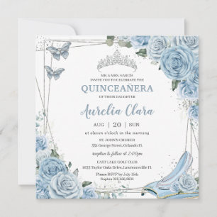 Quinceañera Cinderella Princess Baby Floral Kaart