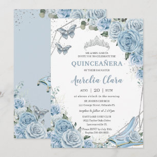 Quinceañera Cinderella Princess Baby Floral Kaart