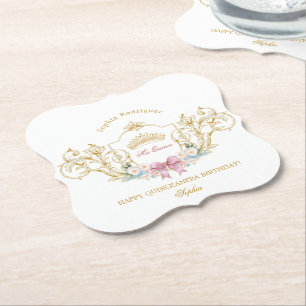 Quinceanera Classy Crown  Lijst Custom Kartonnen Onderzetters