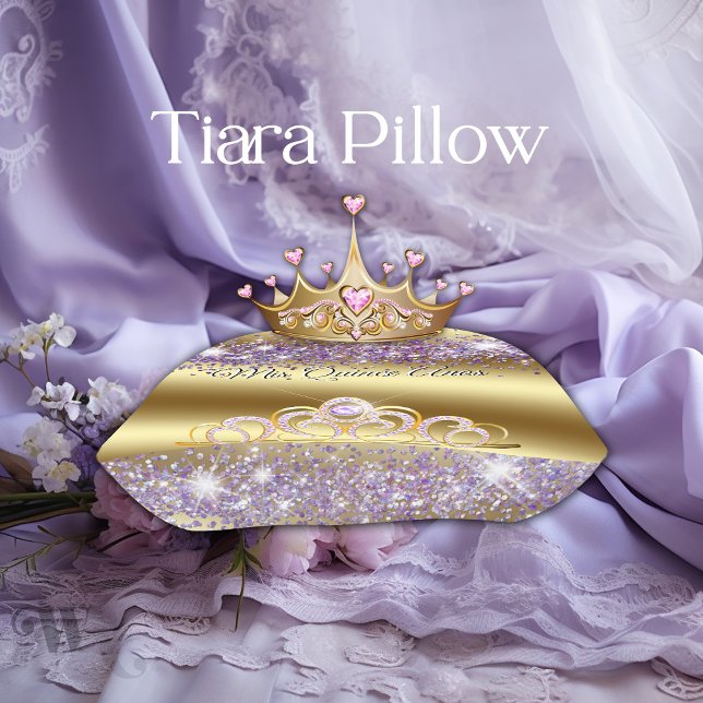 Quinceañera Coussin traditionnel Tiara (The pillow tp present your tiara)