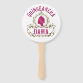 Quinceanera Dama Handwaaier (Achterkant)