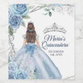 Quinceañera Dusty Étiquette de la fête de la boute (Étiquettes simples)