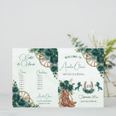 Quinceañera Émeraude Verte Fleurie Programme Charr (Debout devant)