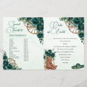 Quinceañera Émeraude Verte Fleurie Programme Charr (Dos)