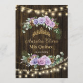 Quinceañera Enchanted Forest Purple Floral Menu (Dos)