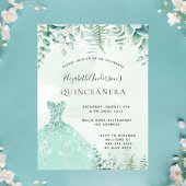 Quinceanera enchantée robe de forêt invitation