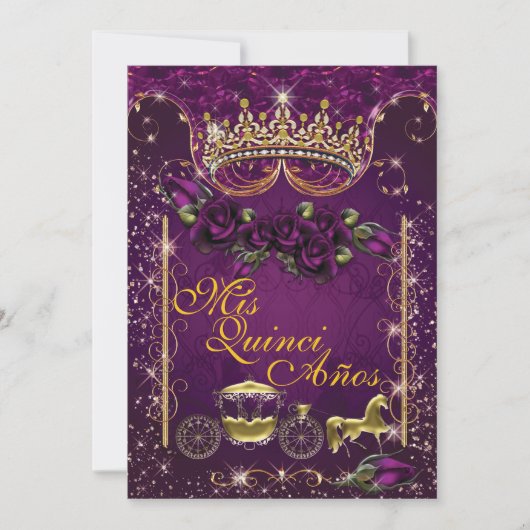 Quinceañera et Sweet 16 Invitations de fête (Devant)