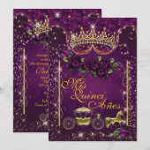 Quinceañera et Sweet 16 Invitations de fête (Devant / Derrière)