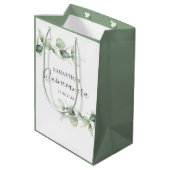 Quinceanera Eucalyptus 15e verjaardag Medium Cadeauzakje (Achterkant Gekanteld)