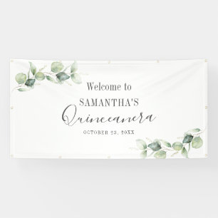 Quinceanera Eucalyptus 15th Birthday Greenery Spandoek