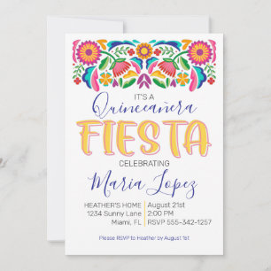 Quinceañera Fête d'anniversaire Invitation
