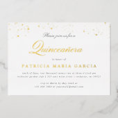 Quinceanera feuille d'or invitation par carte post (Recto)
