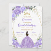 Quinceanera Floral Invitation (Devant)