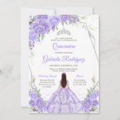 Quinceanera Floral Invitation (Devant)