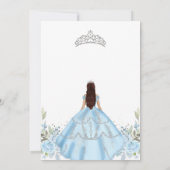 Quinceanera Floral Invitation Kaart (Achterkant)
