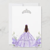 Quinceanera Floral Invitation Kaart (Achterkant)